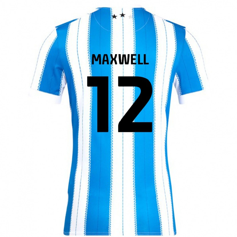 Danxen Dame Chris Maxwell #12 Blå Hvit Hjemmetrøye Drakt Trøye 2024/25 Skjorter T-Skjorte