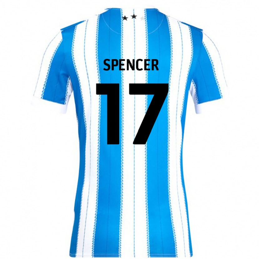 Danxen Dame Brodie Spencer #17 Blå Hvit Hjemmetrøye Drakt Trøye 2024/25 Skjorter T-Skjorte
