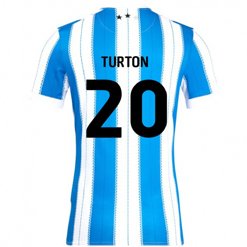 Danxen Dame Ollie Turton #20 Blå Hvit Hjemmetrøye Drakt Trøye 2024/25 Skjorter T-Skjorte