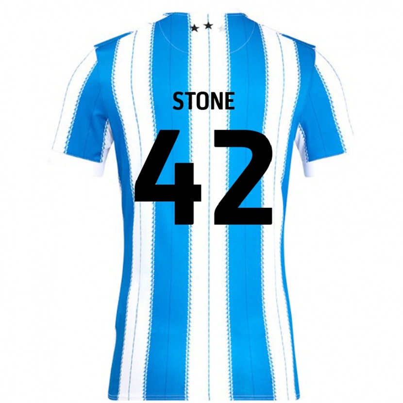 Danxen Dame Michael Stone #42 Blå Hvit Hjemmetrøye Drakt Trøye 2024/25 Skjorter T-Skjorte
