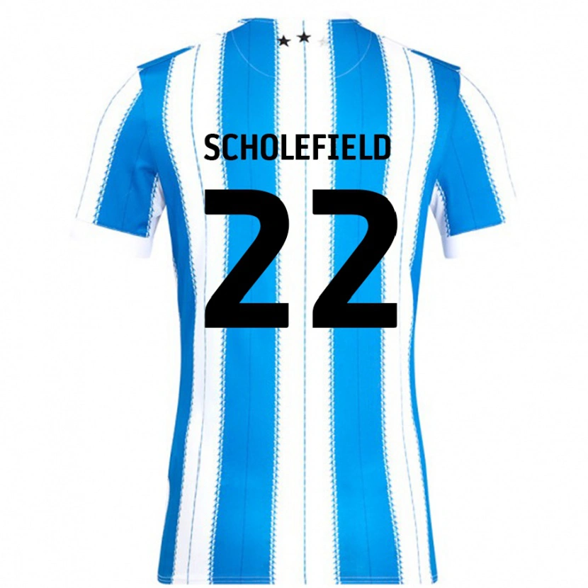 Danxen Dame Lois Scholefield #22 Blå Hvit Hjemmetrøye Drakt Trøye 2024/25 Skjorter T-Skjorte