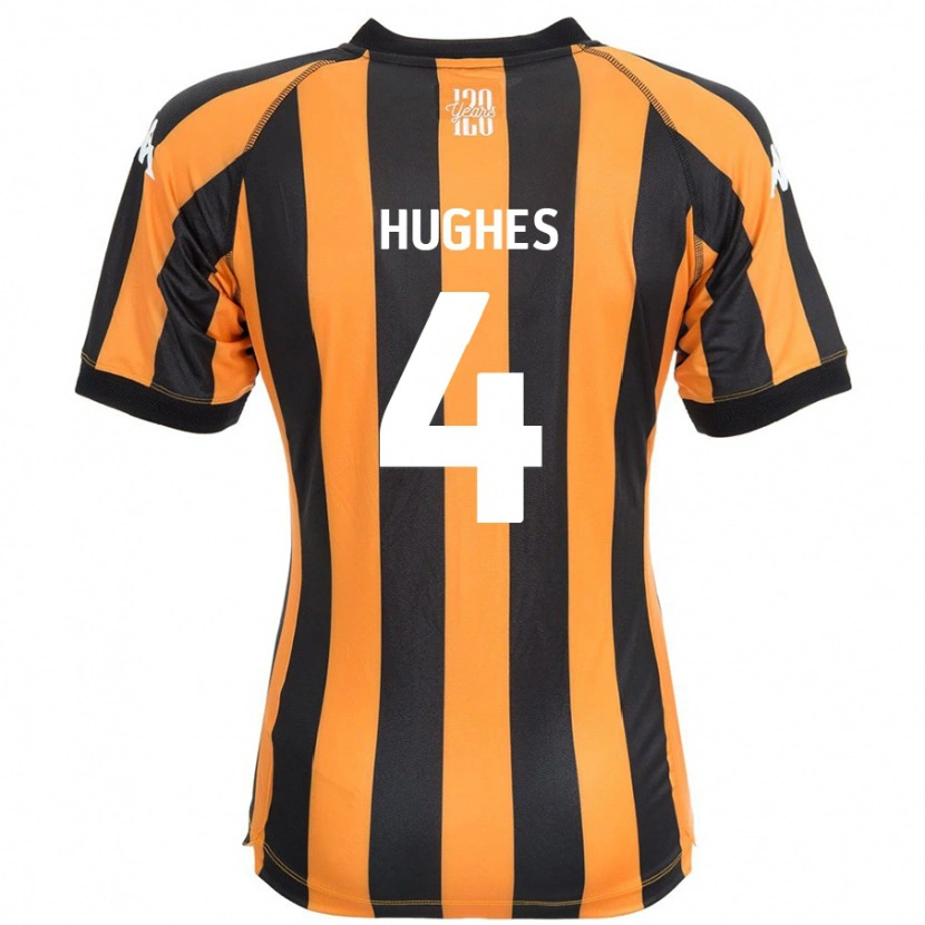 Danxen Dame Charlie Hughes #4 Svart Rav Hjemmetrøye Drakt Trøye 2024/25 Skjorter T-Skjorte