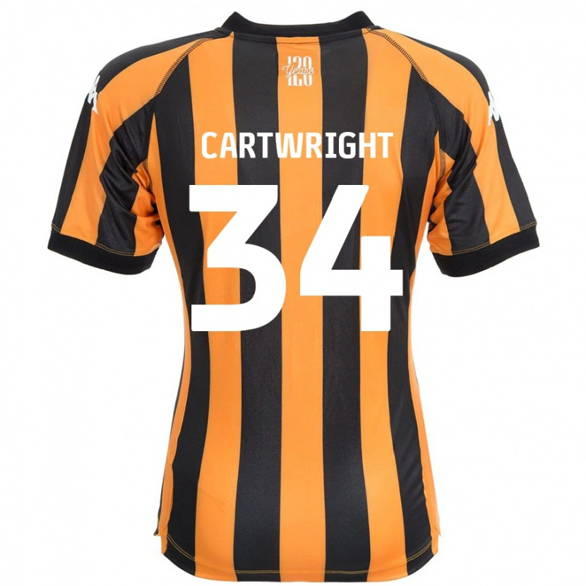 Danxen Dame Harvey Cartwright #34 Svart Rav Hjemmetrøye Drakt Trøye 2024/25 Skjorter T-Skjorte