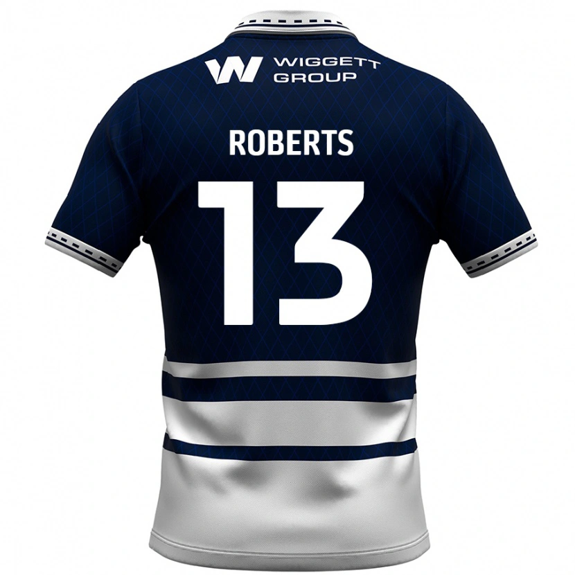 Danxen Dame Liam Roberts #13 Marineblå Hvit Hjemmetrøye Drakt Trøye 2024/25 Skjorter T-Skjorte