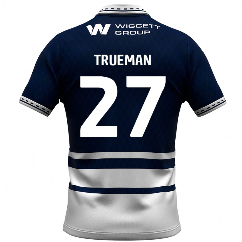 Danxen Dame Connal Trueman #27 Marineblå Hvit Hjemmetrøye Drakt Trøye 2024/25 Skjorter T-Skjorte