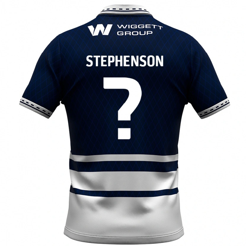 Danxen Dame Joshua Stephenson #0 Marineblå Hvit Hjemmetrøye Drakt Trøye 2024/25 Skjorter T-Skjorte