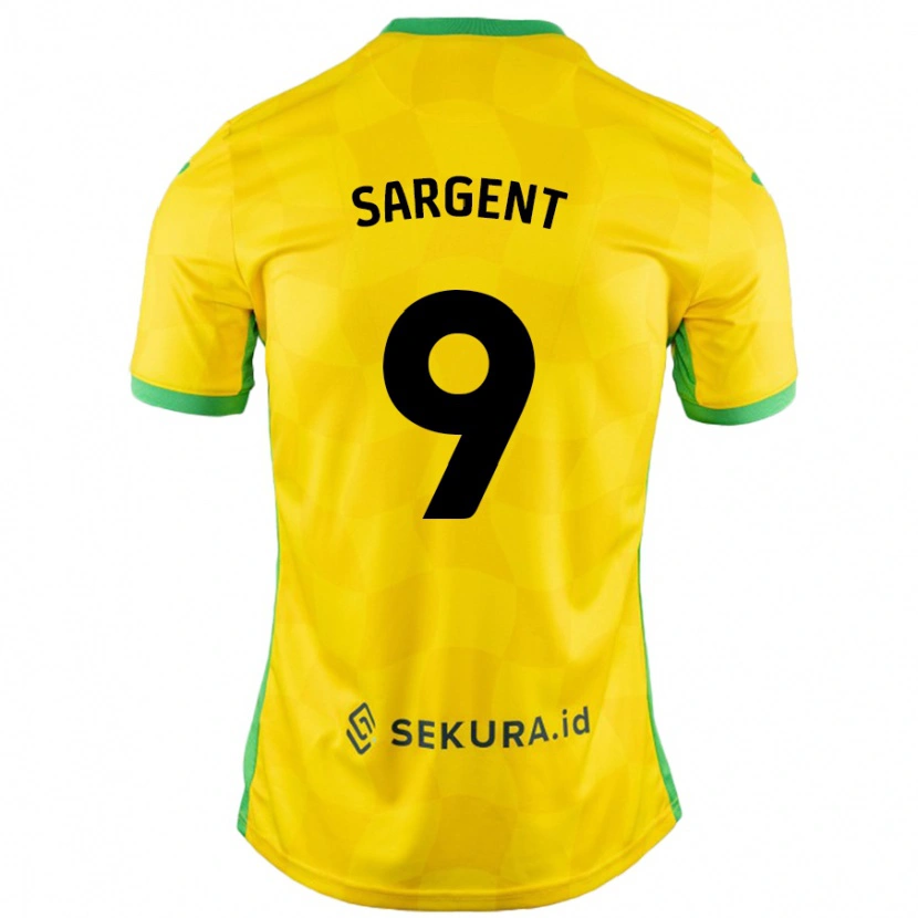 Danxen Dame Josh Sargent #9 Gul Grønn Hjemmetrøye Drakt Trøye 2024/25 Skjorter T-Skjorte