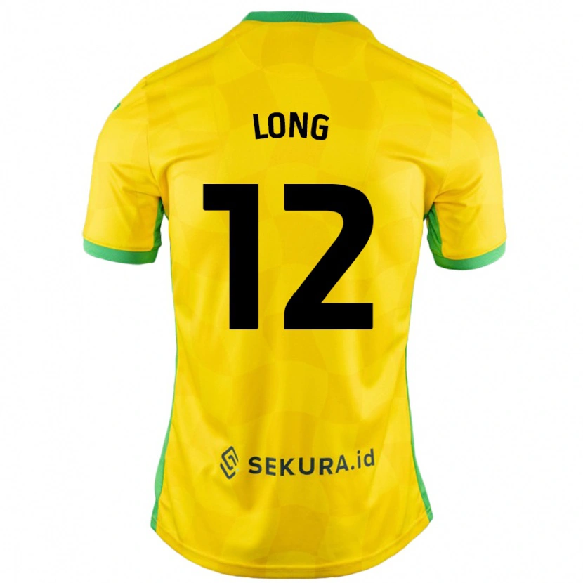 Danxen Dame George Long #12 Gul Grønn Hjemmetrøye Drakt Trøye 2024/25 Skjorter T-Skjorte