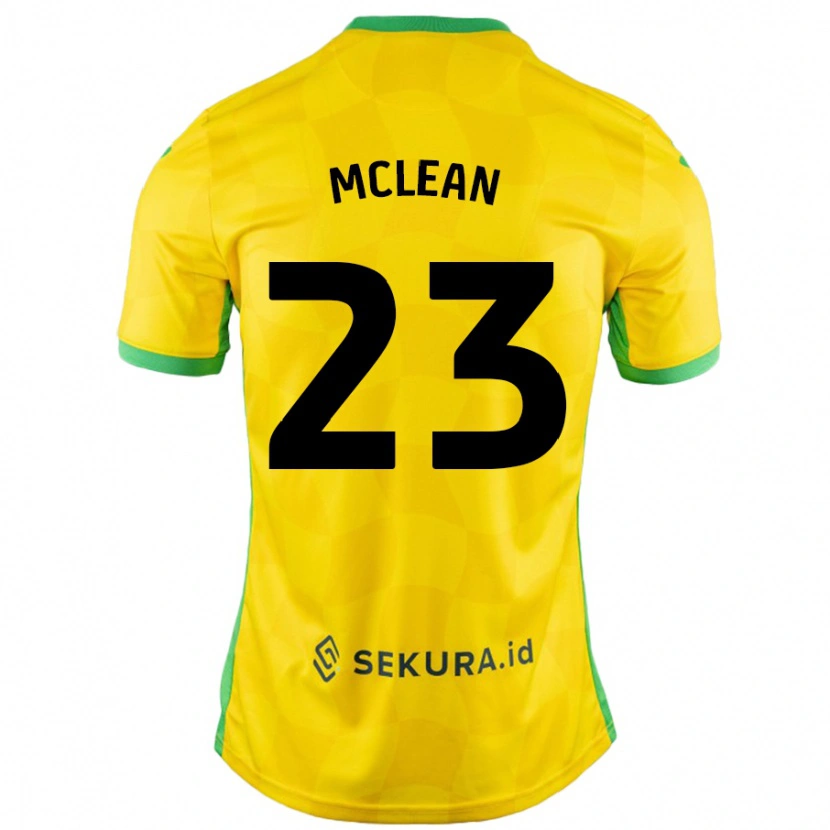Danxen Dame Kenny Mclean #23 Gul Grønn Hjemmetrøye Drakt Trøye 2024/25 Skjorter T-Skjorte