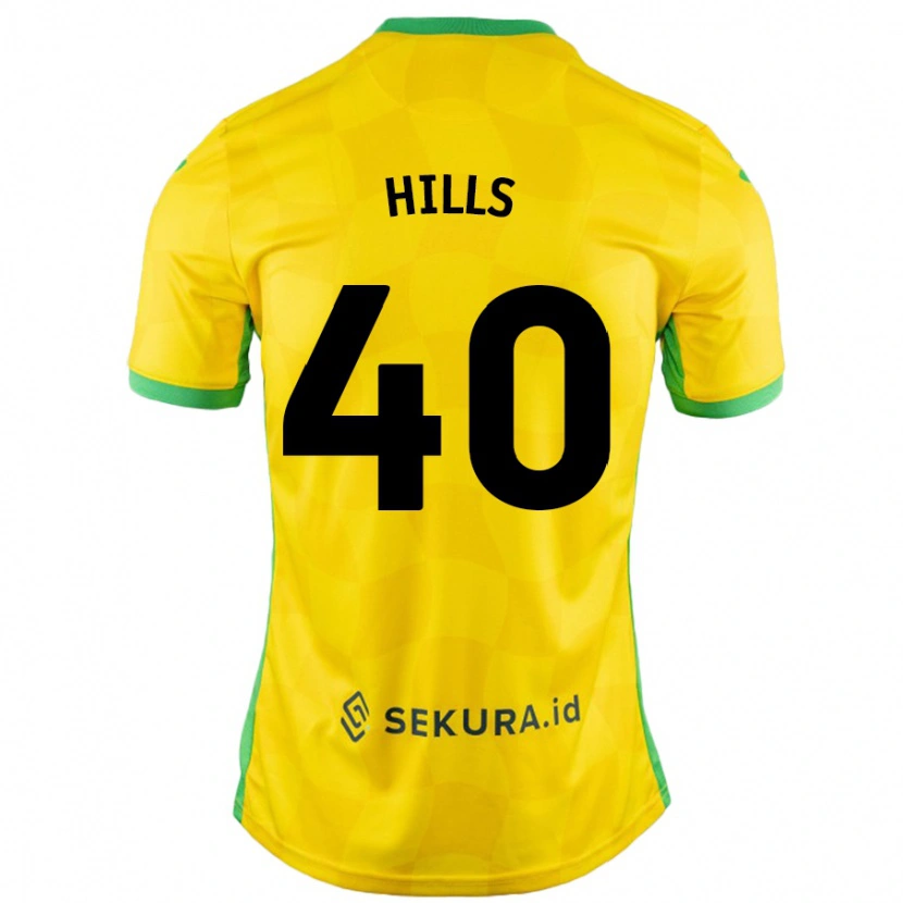 Danxen Dame Brad Hills #40 Gul Grønn Hjemmetrøye Drakt Trøye 2024/25 Skjorter T-Skjorte