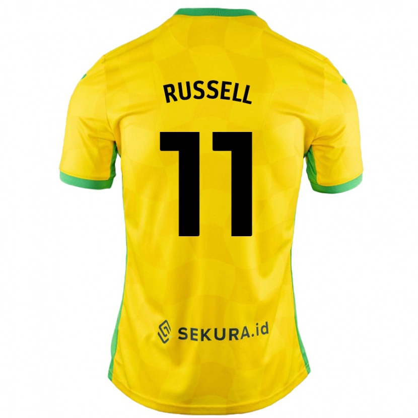 Danxen Dame Rebecca Russell #11 Gul Grønn Hjemmetrøye Drakt Trøye 2024/25 Skjorter T-Skjorte