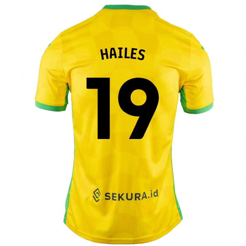 Danxen Dame Lauren Hailes #19 Gul Grønn Hjemmetrøye Drakt Trøye 2024/25 Skjorter T-Skjorte