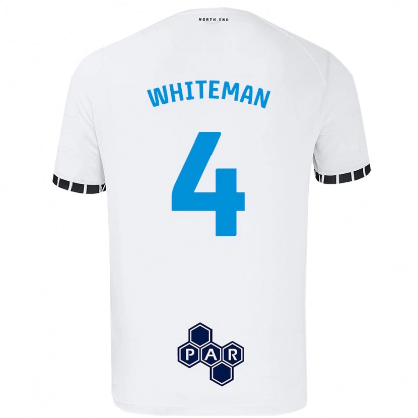 Danxen Dame Ben Whiteman #4 Hvit Hjemmetrøye Drakt Trøye 2024/25 Skjorter T-Skjorte