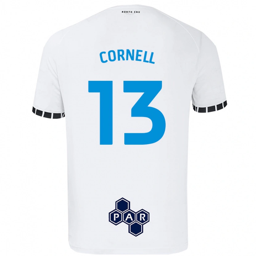 Danxen Dame David Cornell #13 Hvit Hjemmetrøye Drakt Trøye 2024/25 Skjorter T-Skjorte
