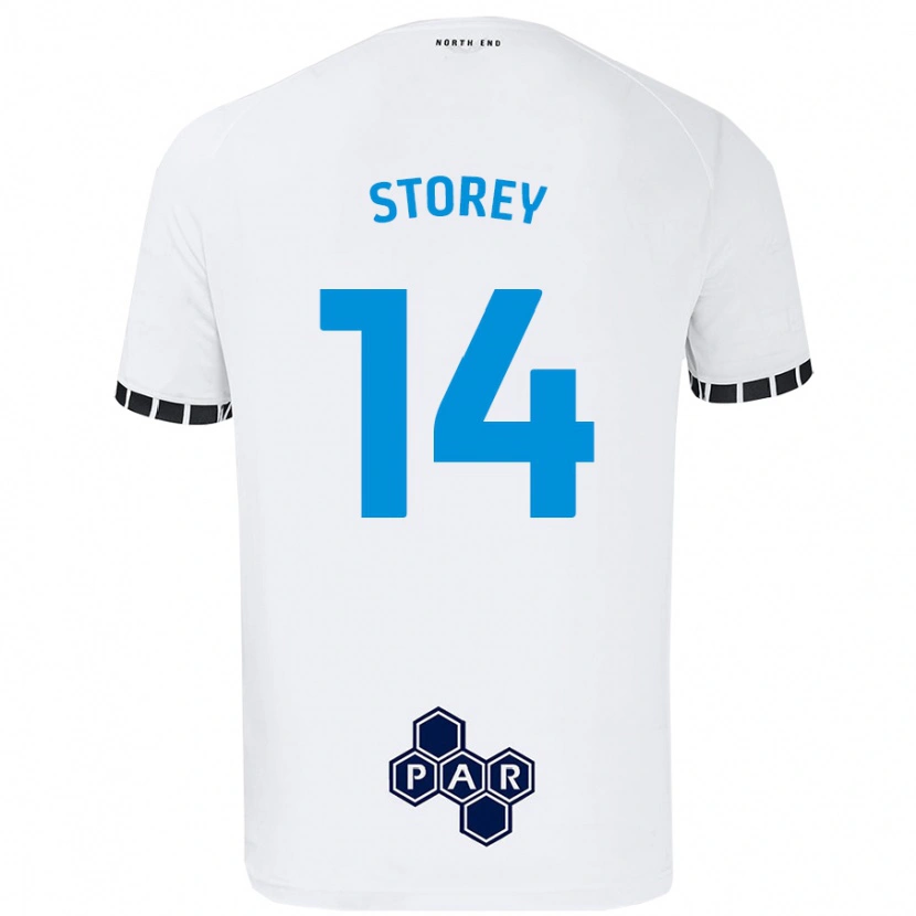 Danxen Dame Jordan Storey #14 Hvit Hjemmetrøye Drakt Trøye 2024/25 Skjorter T-Skjorte