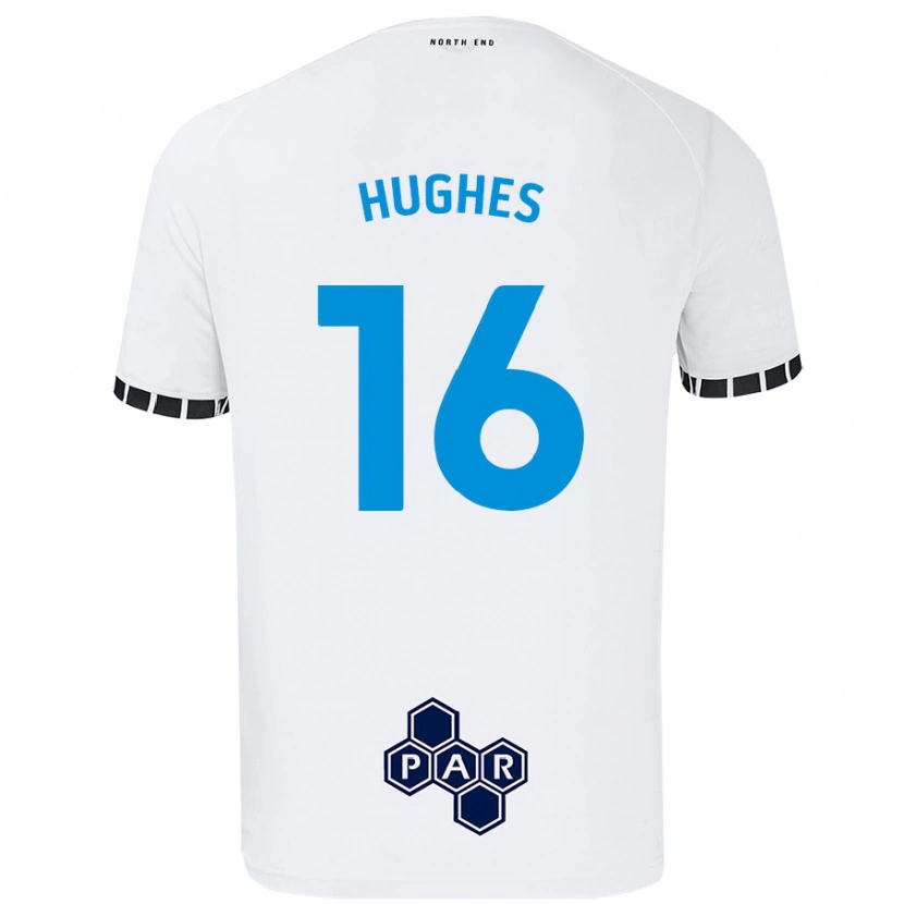 Danxen Dame Andrew Hughes #16 Hvit Hjemmetrøye Drakt Trøye 2024/25 Skjorter T-Skjorte