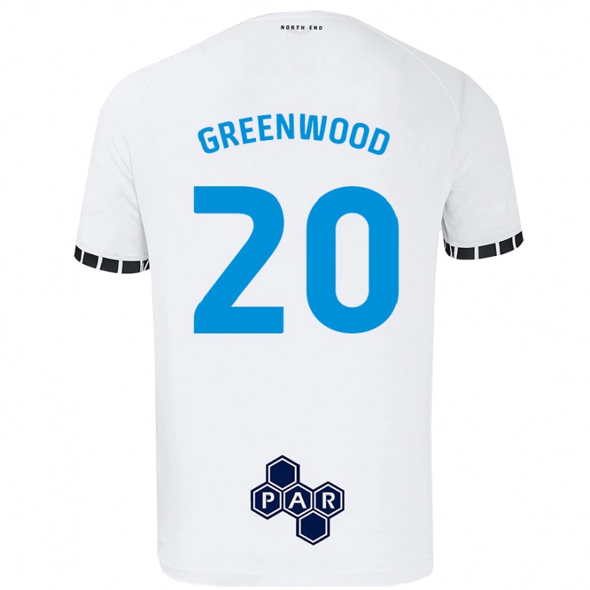 Danxen Dame Sam Greenwood #20 Hvit Hjemmetrøye Drakt Trøye 2024/25 Skjorter T-Skjorte