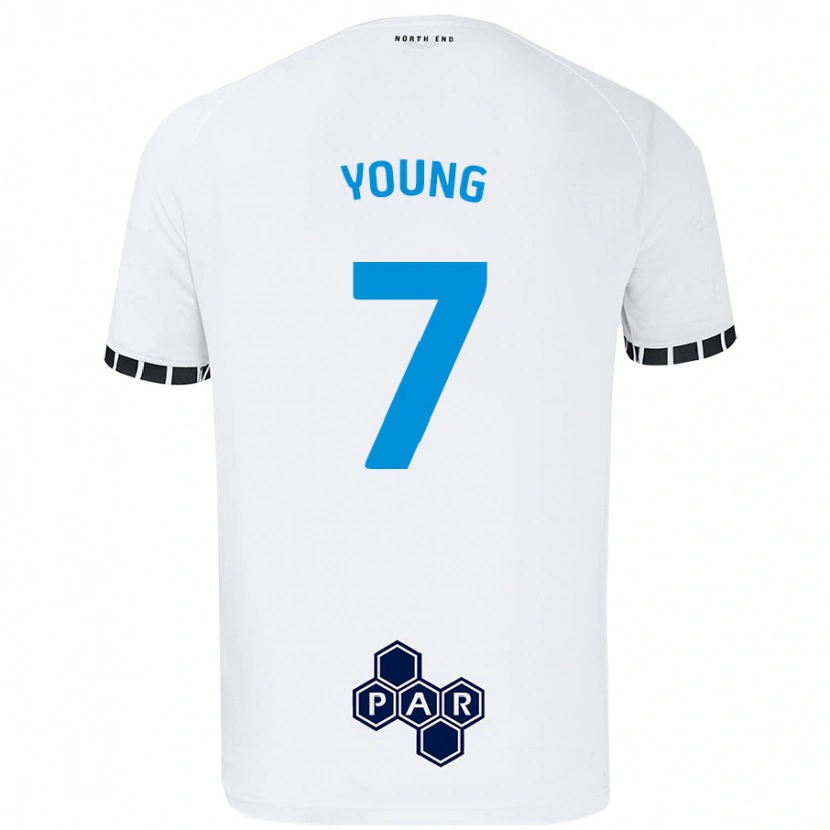 Danxen Dame Danielle Young #7 Hvit Hjemmetrøye Drakt Trøye 2024/25 Skjorter T-Skjorte