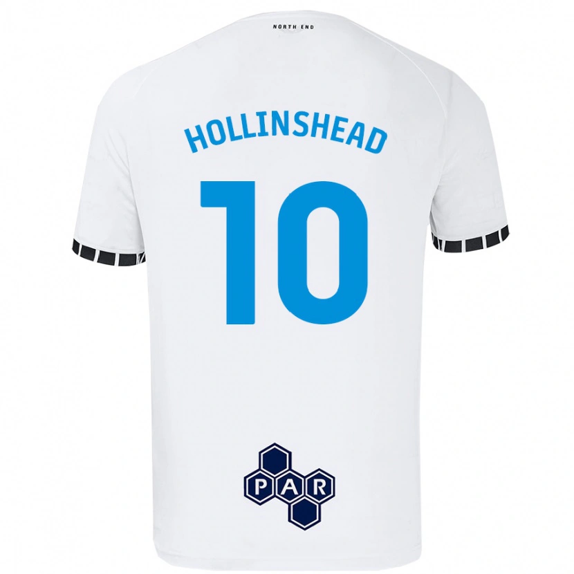 Danxen Dame Emily Hollinshead #10 Hvit Hjemmetrøye Drakt Trøye 2024/25 Skjorter T-Skjorte