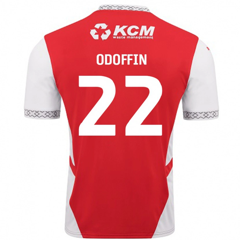 Danxen Dame Hakeem Odoffin #22 Rød Hvit Hjemmetrøye Drakt Trøye 2024/25 Skjorter T-Skjorte