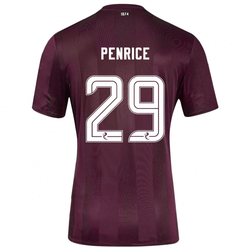 Danxen Dame James Penrice #29 Burgund Hjemmetrøye Drakt Trøye 2024/25 Skjorter T-Skjorte