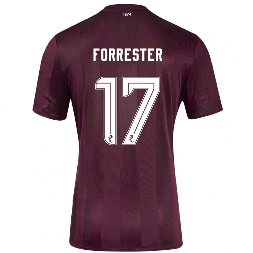 Danxen Dame Adam Forrester #17 Burgund Hjemmetrøye Drakt Trøye 2024/25 Skjorter T-Skjorte