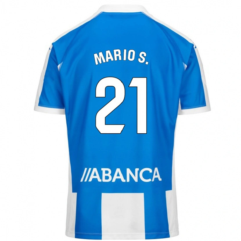 Danxen Dame Mario Soriano #21 Blå Hvit Hjemmetrøye Drakt Trøye 2024/25 Skjorter T-Skjorte