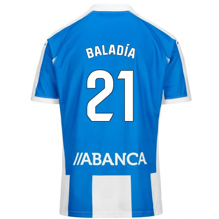 Danxen Dame Álvaro Baladía #21 Blå Hvit Hjemmetrøye Drakt Trøye 2024/25 Skjorter T-Skjorte