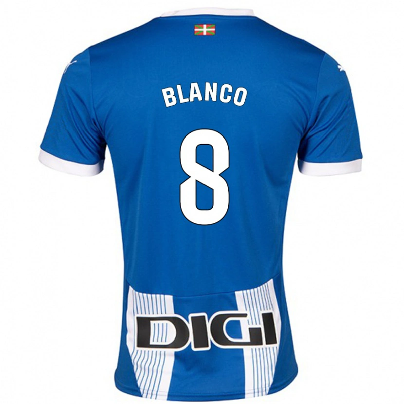 Danxen Dame Antonio Blanco #8 Blå Hjemmetrøye Drakt Trøye 2024/25 Skjorter T-Skjorte