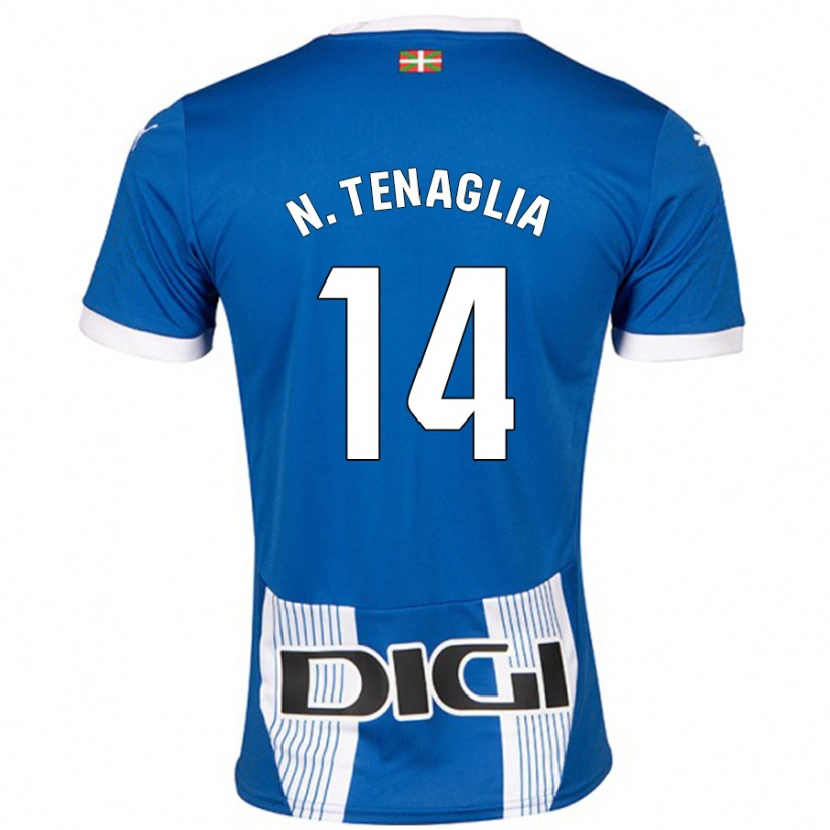 Danxen Dame Nahuel Tenaglia #14 Blå Hjemmetrøye Drakt Trøye 2024/25 Skjorter T-Skjorte