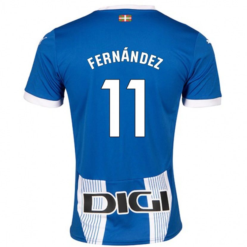 Danxen Dame Imanol Fernández #11 Blå Hjemmetrøye Drakt Trøye 2024/25 Skjorter T-Skjorte