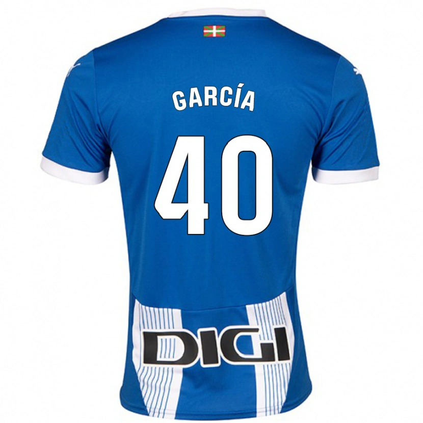 Danxen Dame Álvaro García #40 Blå Hjemmetrøye Drakt Trøye 2024/25 Skjorter T-Skjorte
