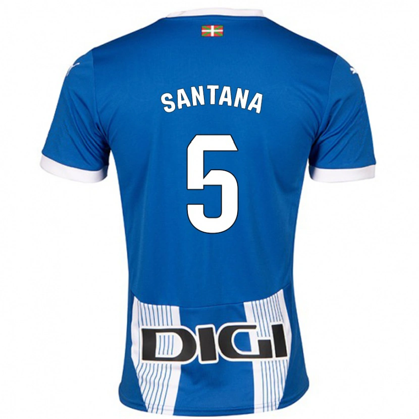 Danxen Dame Vanesa Santana #5 Blå Hjemmetrøye Drakt Trøye 2024/25 Skjorter T-Skjorte