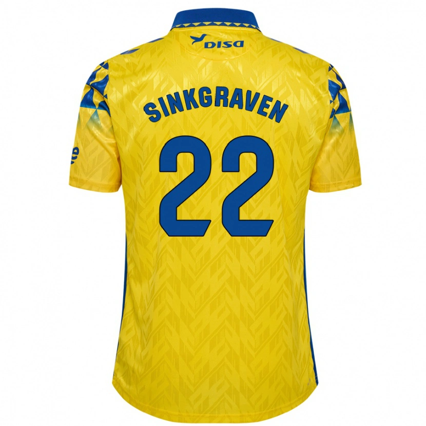 Danxen Dame Daley Sinkgraven #22 Gul Blå Hjemmetrøye Drakt Trøye 2024/25 Skjorter T-Skjorte