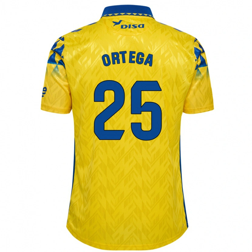 Danxen Dame Edián Ortega #25 Gul Blå Hjemmetrøye Drakt Trøye 2024/25 Skjorter T-Skjorte