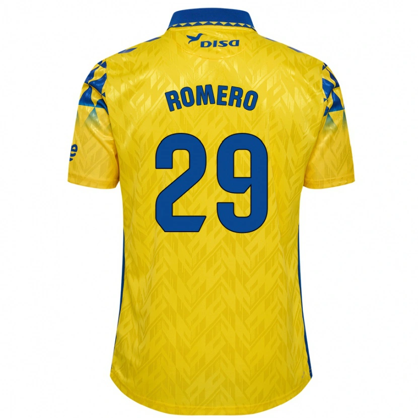 Danxen Dame Elías Romero #29 Gul Blå Hjemmetrøye Drakt Trøye 2024/25 Skjorter T-Skjorte
