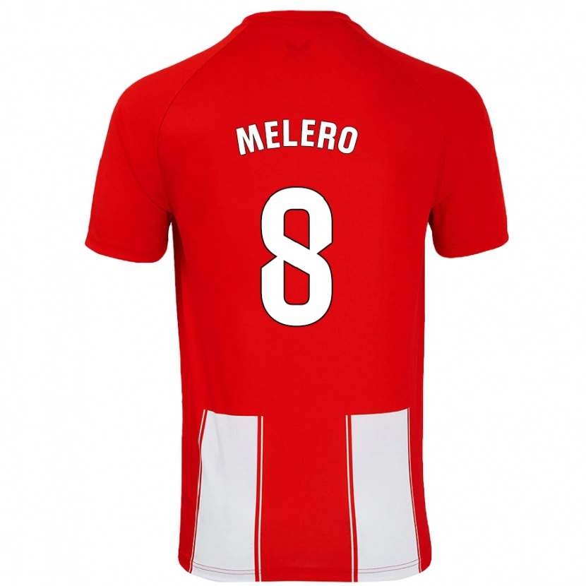 Danxen Dame Gonzalo Melero #8 Rød Hvit Hjemmetrøye Drakt Trøye 2024/25 Skjorter T-Skjorte