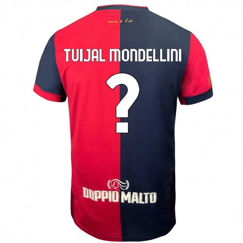 Danxen Dame Luca Tuijal Mondellini #0 Rød Mørkere Blå Hjemmetrøye Drakt Trøye 2024/25 Skjorter T-Skjorte
