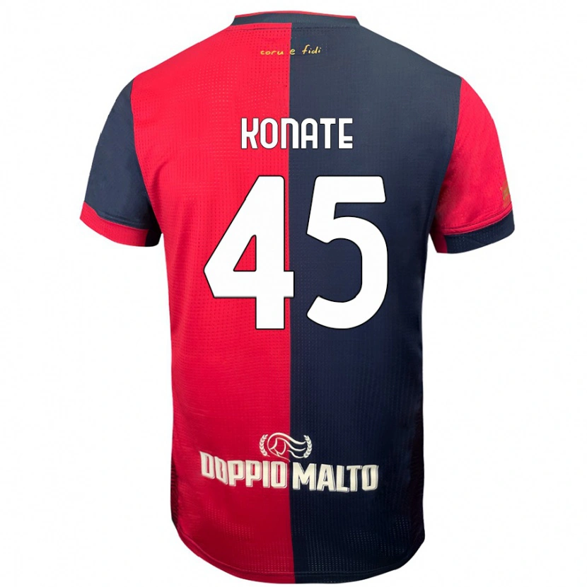 Danxen Dame Ismael Konate #45 Rød Mørkere Blå Hjemmetrøye Drakt Trøye 2024/25 Skjorter T-Skjorte