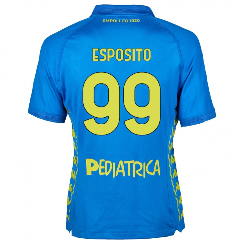 Danxen Dame Sebastiano Esposito #99 Blå Hjemmetrøye Drakt Trøye 2024/25 Skjorter T-Skjorte