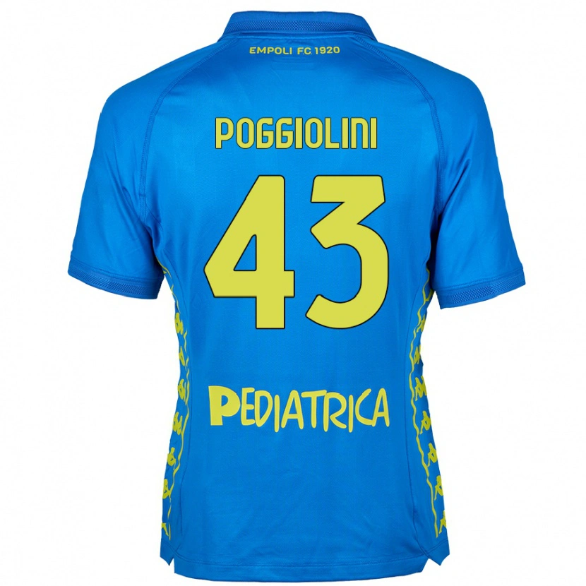 Danxen Dame Duccio Poggiolini #43 Blå Hjemmetrøye Drakt Trøye 2024/25 Skjorter T-Skjorte