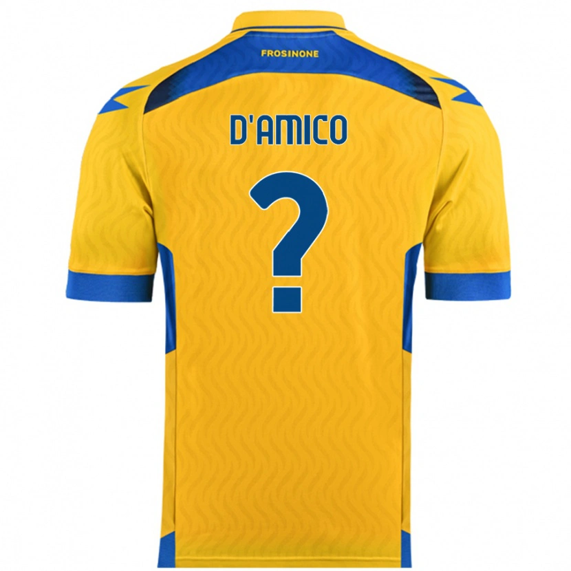 Danxen Dame Cristiano D'amico #0 Gul Hjemmetrøye Drakt Trøye 2024/25 Skjorter T-Skjorte