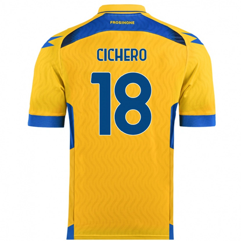 Danxen Dame Alejandro Cichero #18 Gul Hjemmetrøye Drakt Trøye 2024/25 Skjorter T-Skjorte