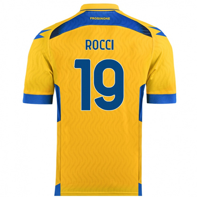 Danxen Dame Valerio Rocci #19 Gul Hjemmetrøye Drakt Trøye 2024/25 Skjorter T-Skjorte