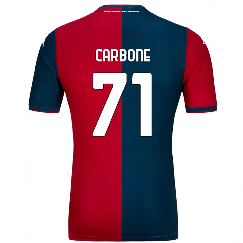 Danxen Dame Filippo Carbone #71 Rød Mørkeblå Hjemmetrøye Drakt Trøye 2024/25 Skjorter T-Skjorte
