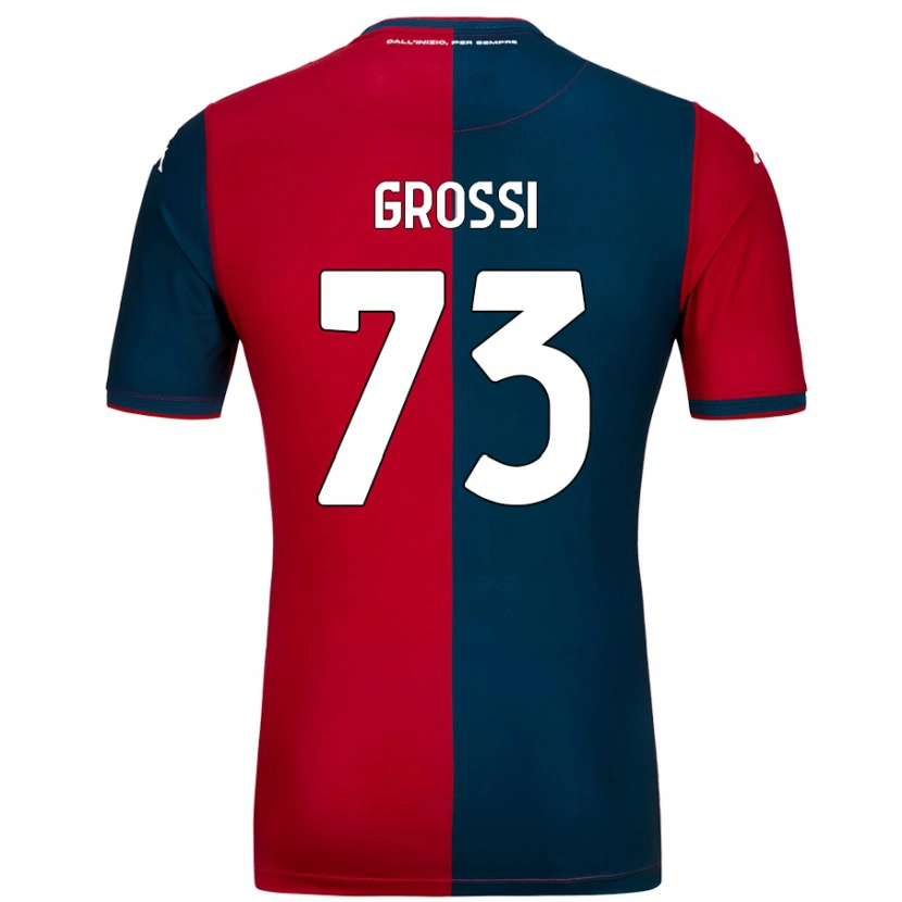 Danxen Dame Jacopo Grossi #73 Rød Mørkeblå Hjemmetrøye Drakt Trøye 2024/25 Skjorter T-Skjorte