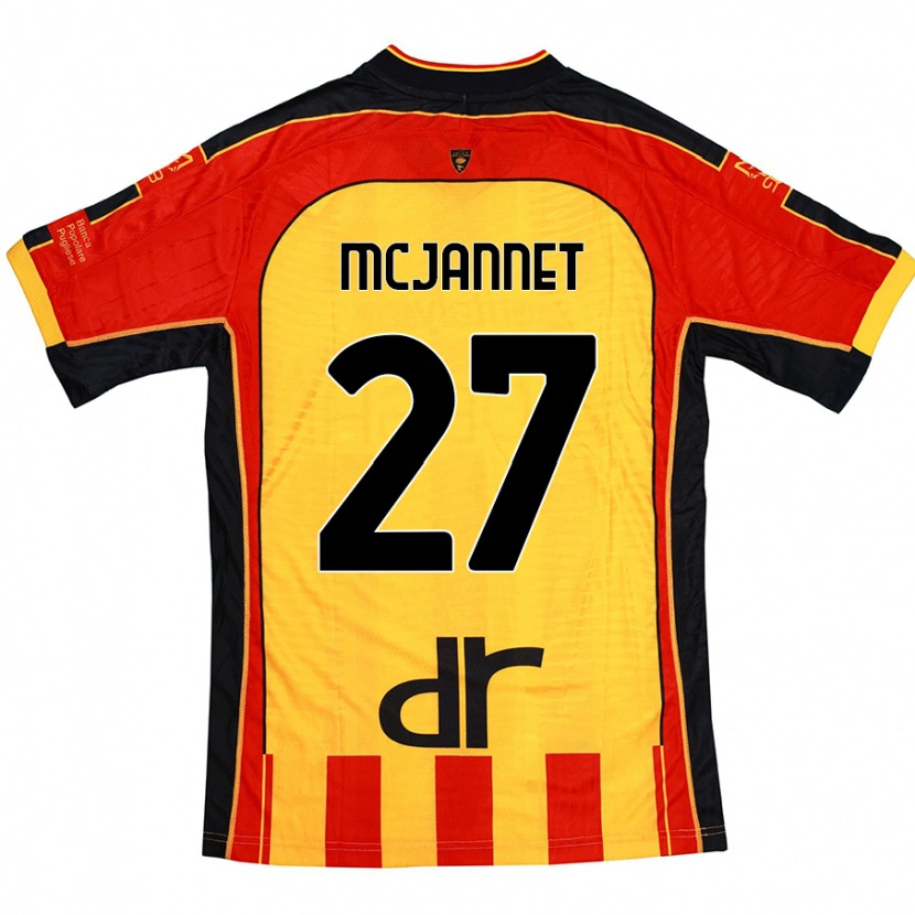 Danxen Dame Ed Mcjannet #27 Gul Rød Hjemmetrøye Drakt Trøye 2024/25 Skjorter T-Skjorte