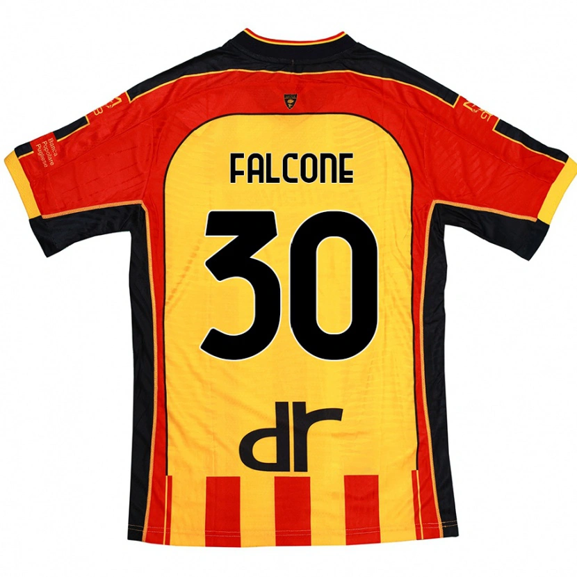 Danxen Dame Wladimiro Falcone #30 Gul Rød Hjemmetrøye Drakt Trøye 2024/25 Skjorter T-Skjorte