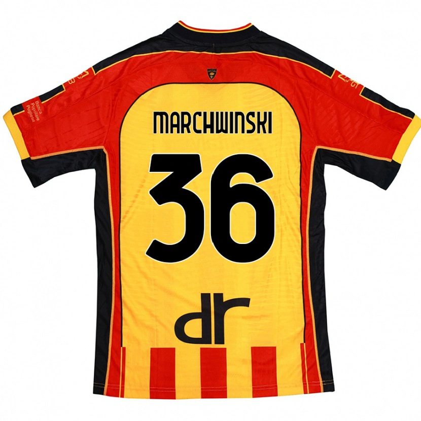 Danxen Dame Filip Marchwinski #36 Gul Rød Hjemmetrøye Drakt Trøye 2024/25 Skjorter T-Skjorte