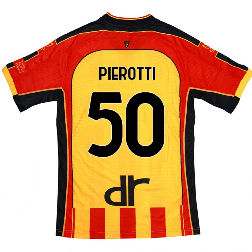 Danxen Dame Santiago Pierotti #50 Gul Rød Hjemmetrøye Drakt Trøye 2024/25 Skjorter T-Skjorte